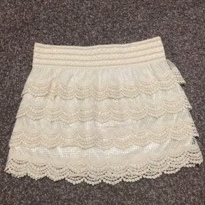 Ivory lace skirt